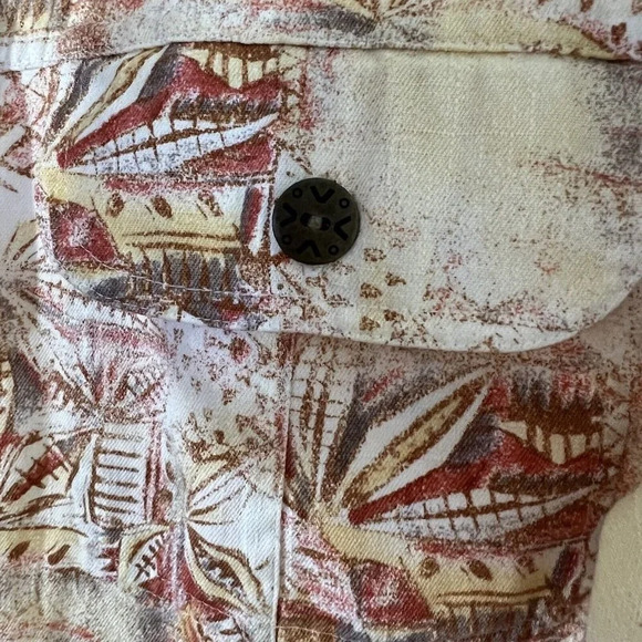 Christoper & Banks Shacket Jacket Shirt Button Up Yellow Rustic Sandy Medium - Picture 6 of 7